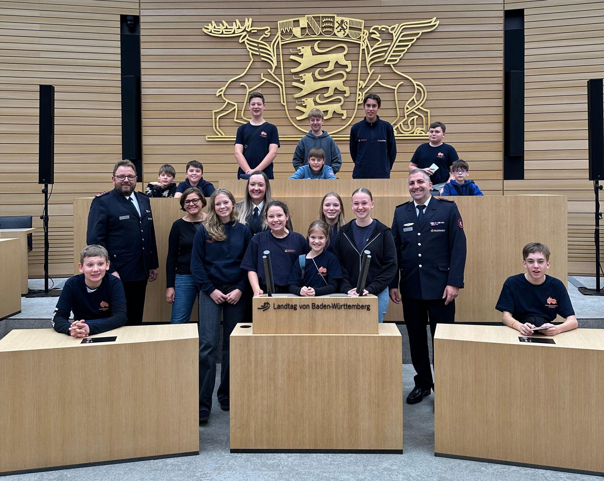 Ausflug der Jugendfeuerwehr Remseck in den Landtag von Baden-Württemberg