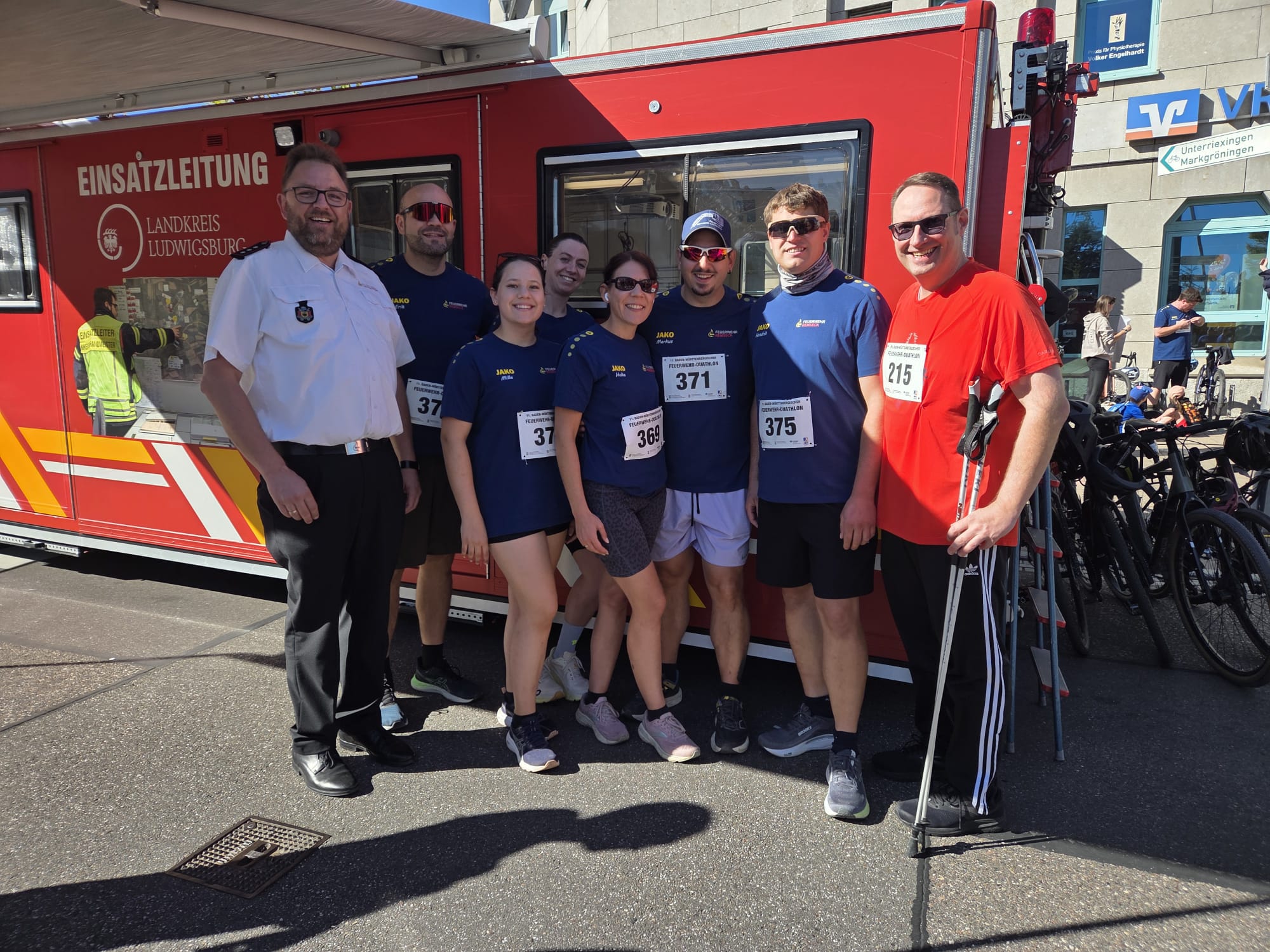 Feuerwehr Remseck beim 11. Feuerwehr-Duathlon in Tamm